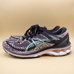 ASICS GEL-Kayano 27 Black Ginger Peach Running Shoes 1012A864 Women's Size 9.5